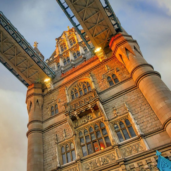 close up shot of Tower Bridge in London