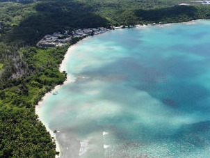 aerial view of Costa Rica coastline and beach during student expedition trip
